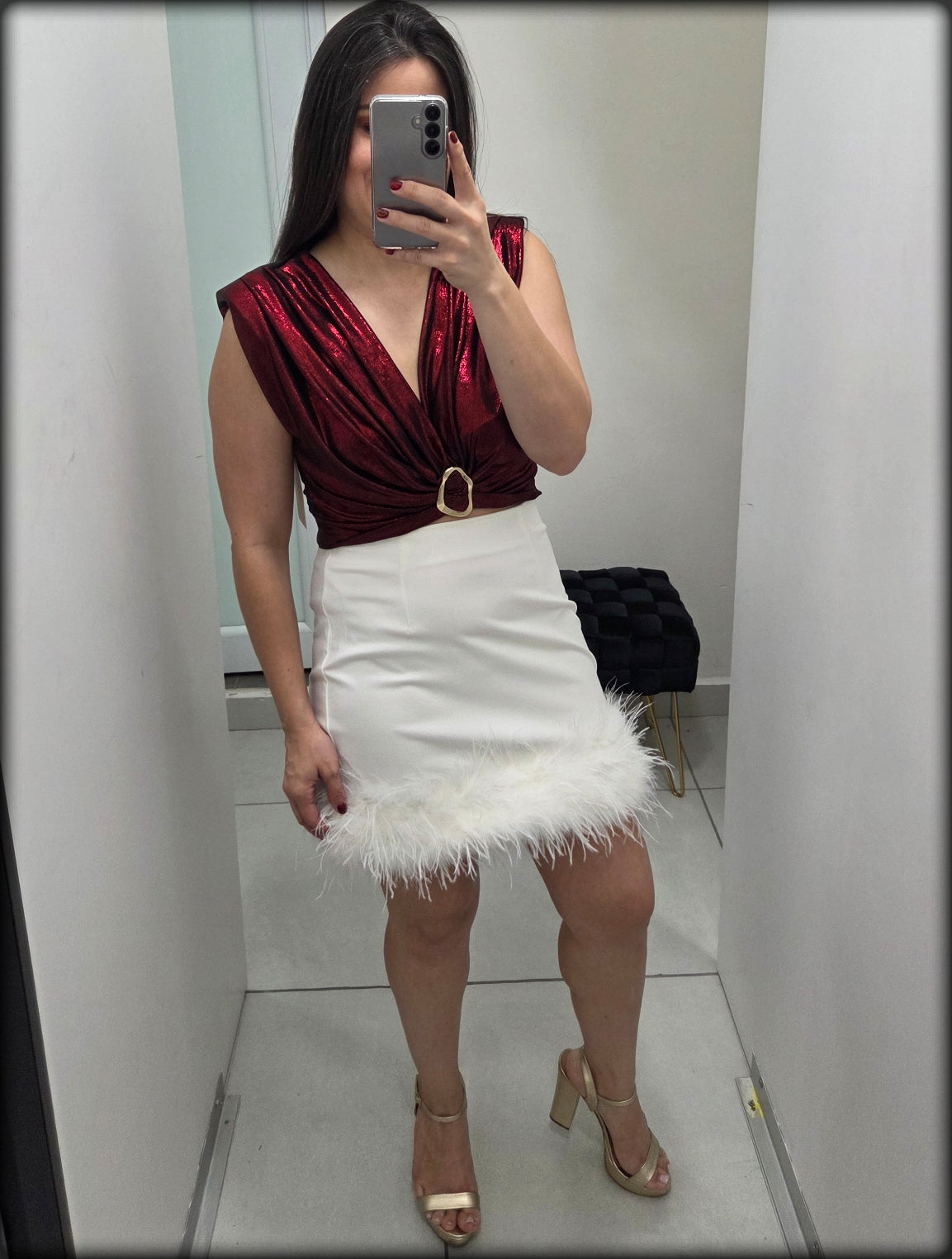 Crop Top Made In Italy Metalico