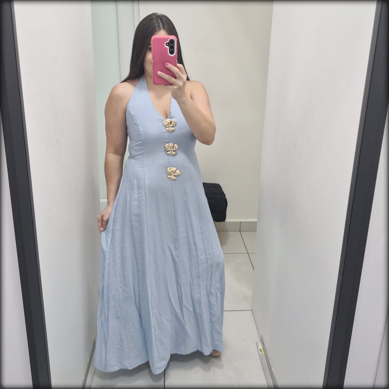 Maxidress Halter Made In Italy