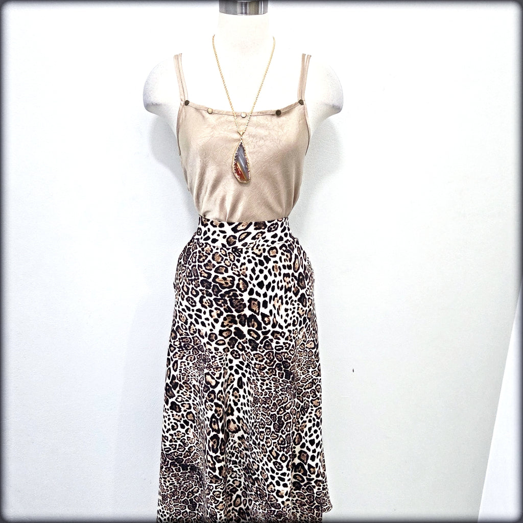 Falda Midi Made In Italy 95% Polyester 5% Elastan