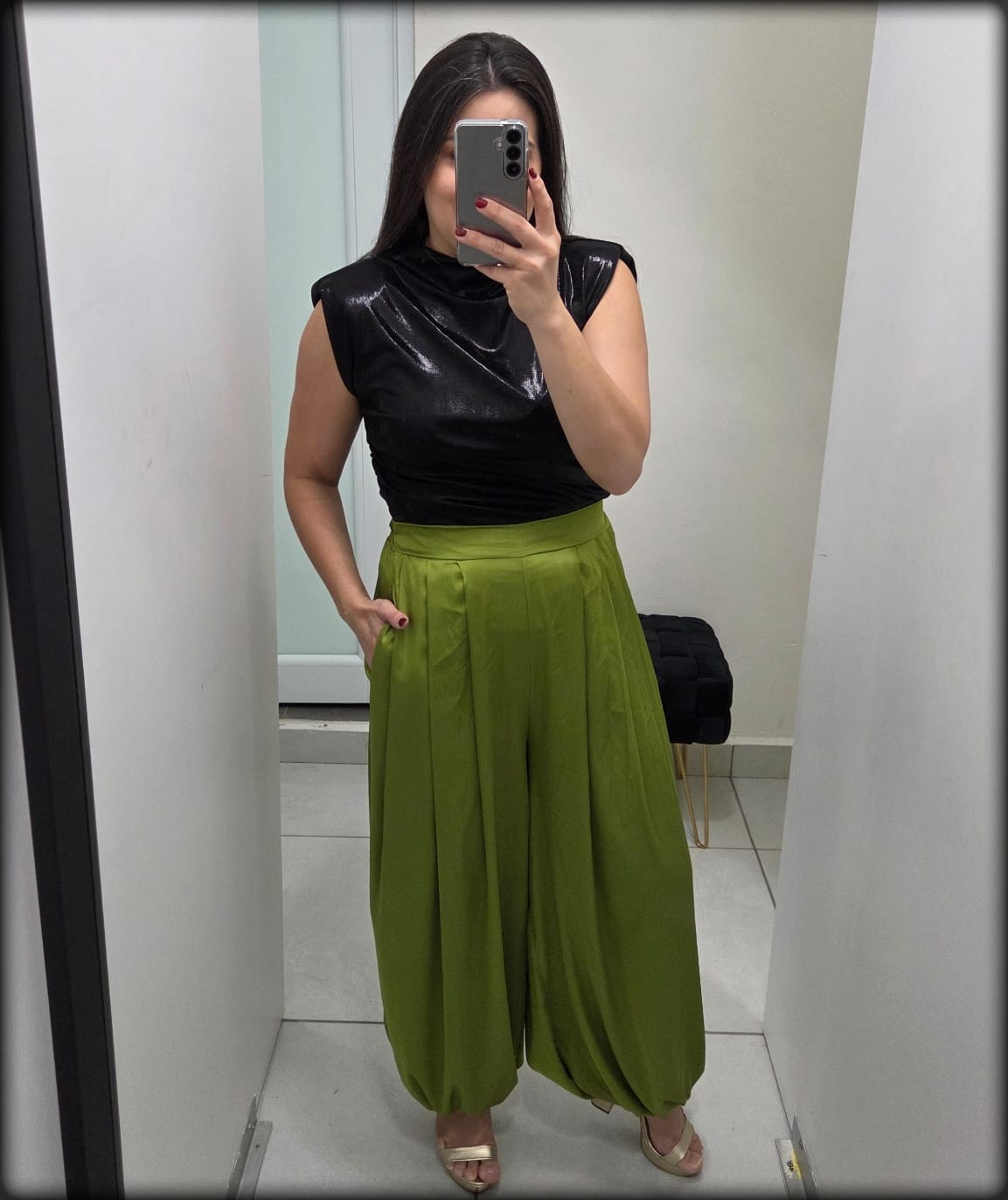 Pantalon largo Made In Italy 100% Viscosa