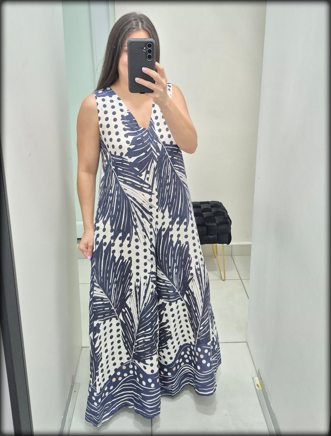 Jumpsuit Made In Italy 100% Lino Estampado