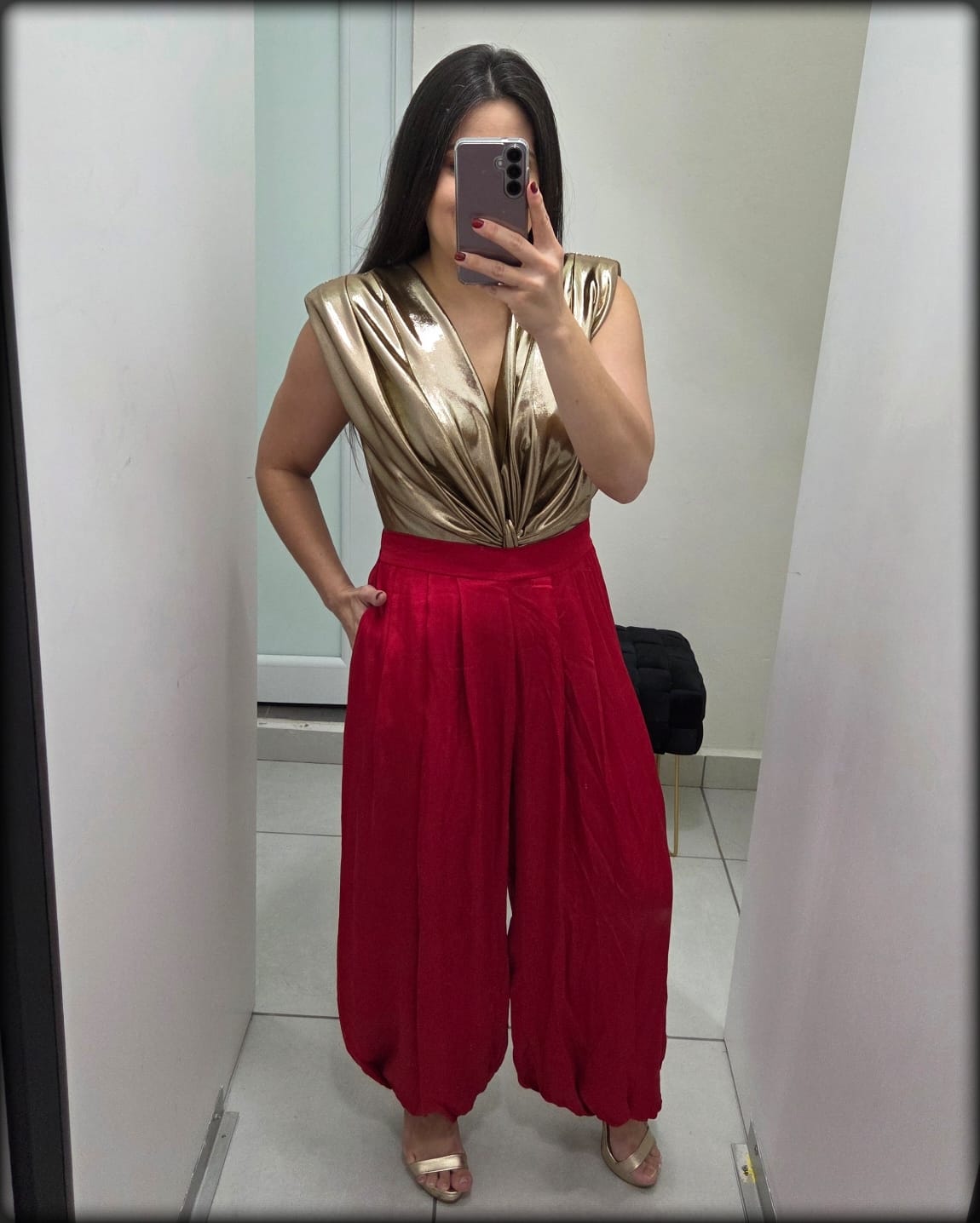 Pantalon largo Made In Italy 100% Viscosa