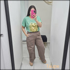 Pantalon Largo Barrel Made In Italy 95% Algodon 5% Elastane