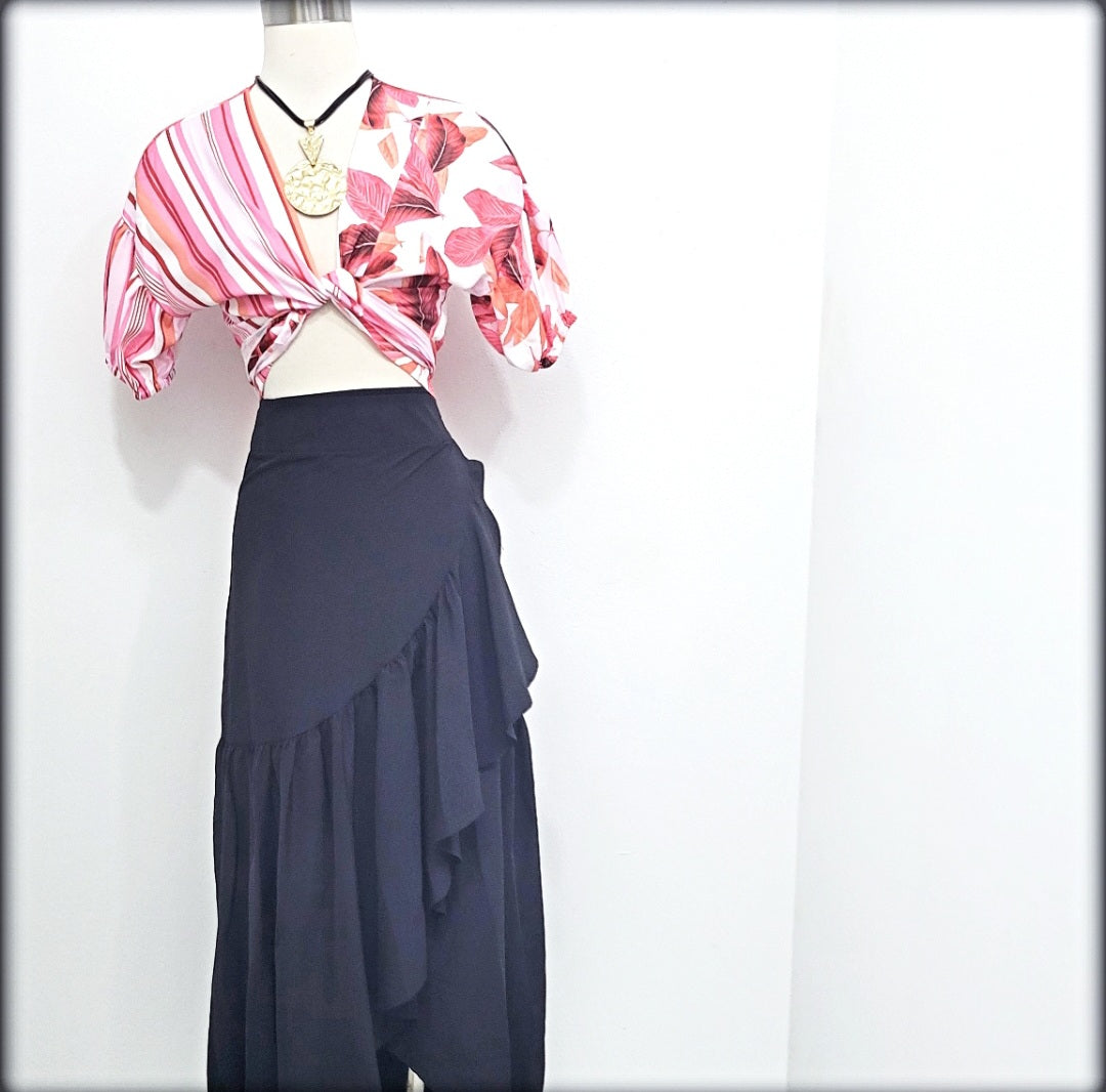 Falda Wrap Around Negra