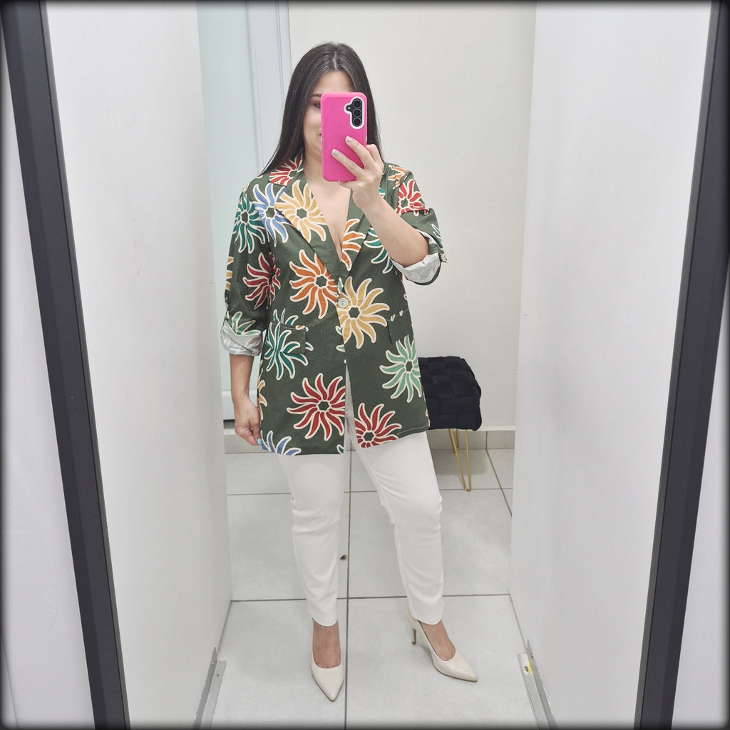 Chaqueta Estampado Floral Made In Italy