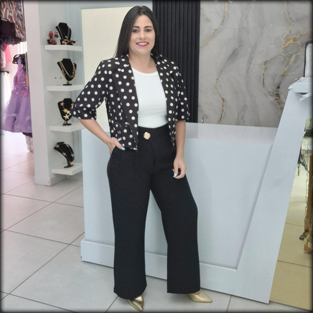 Pantalon Largo Straigh Asimetrico