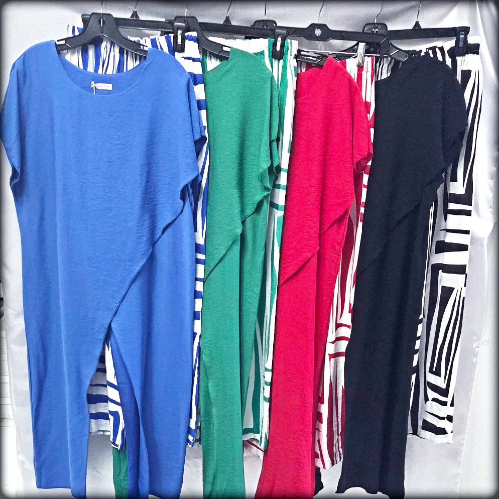 Set Blusa y Pantalón Made In Italy 100% Viscosa Pre Orden