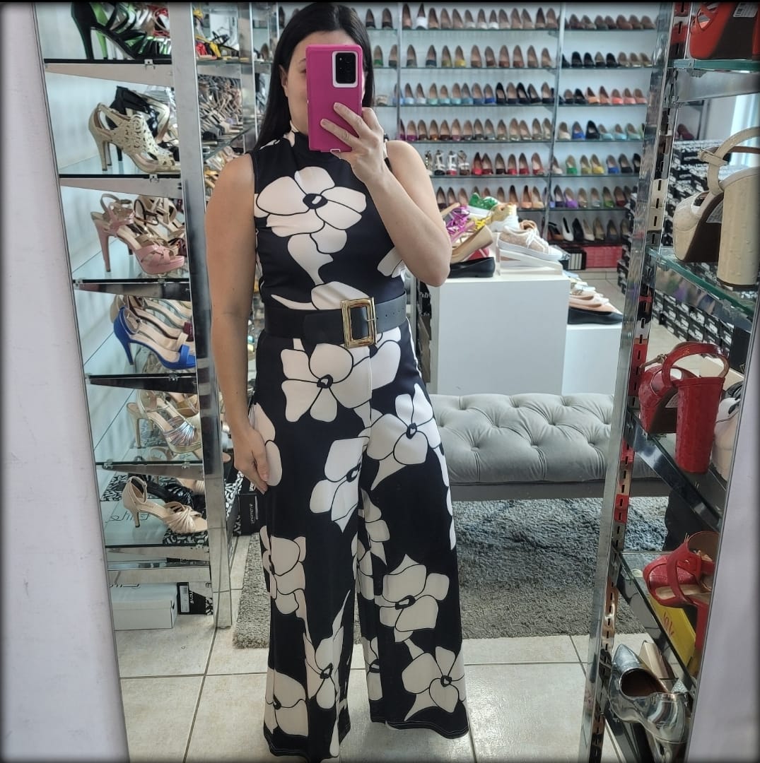 Jumpsuit Estampado Negro
