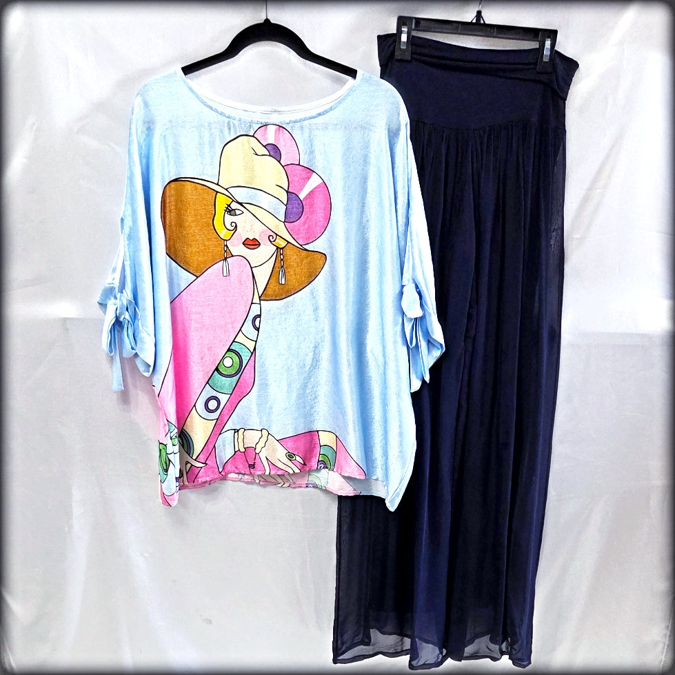 Palazzo Made In Italy 70% Viscosa 30% Seda