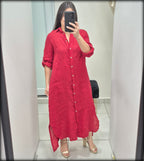 Vestido Largo 100% Lino Onesize Made in Italy