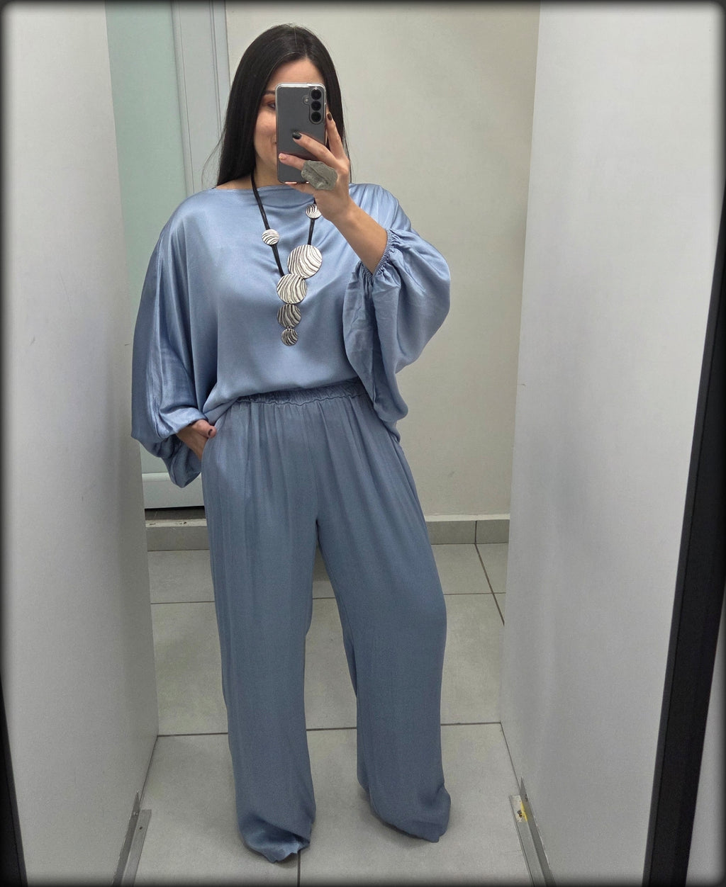 Set de Pantalon y Blusa 100% Viscosa Made In Italy