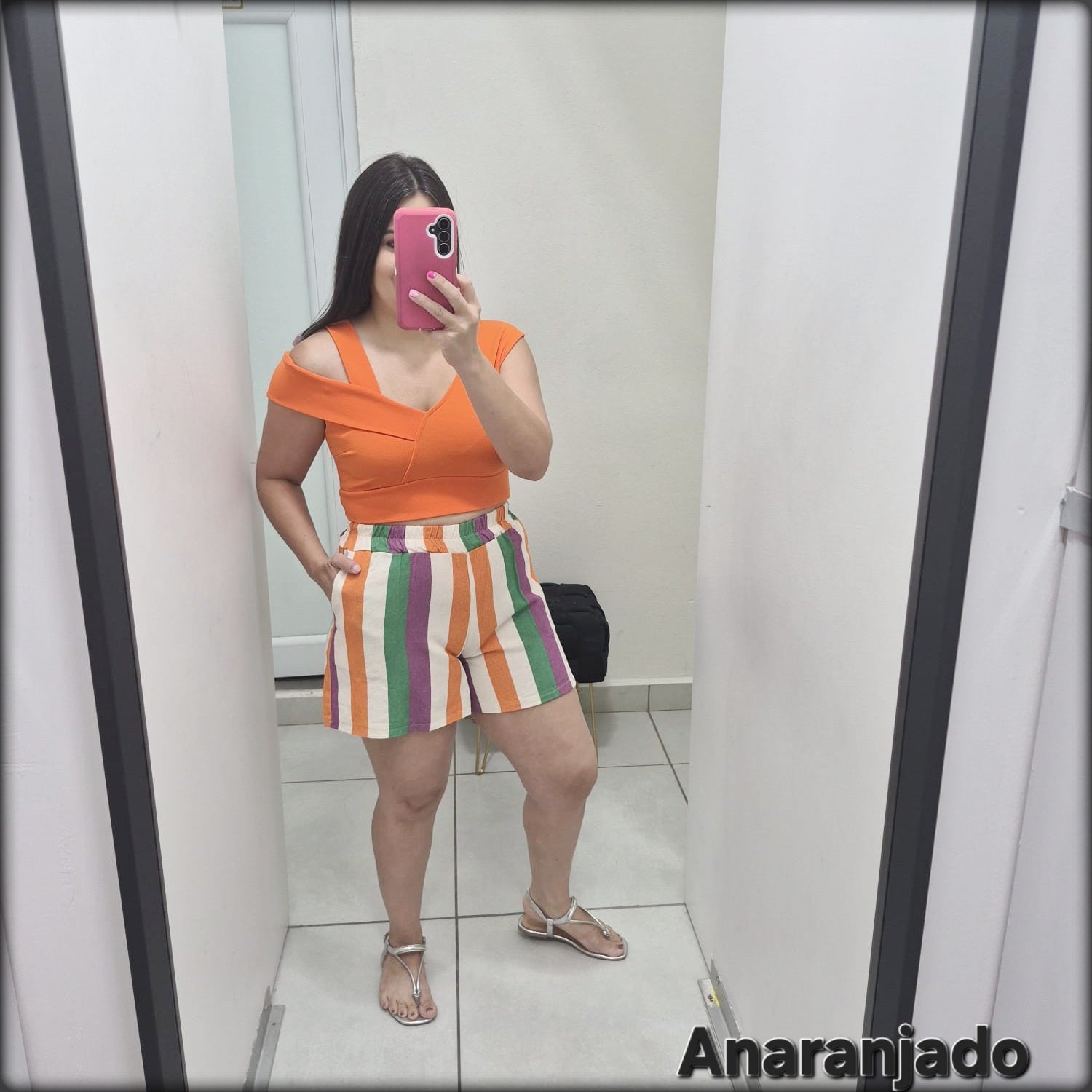 CROP TOP ANARANJADA