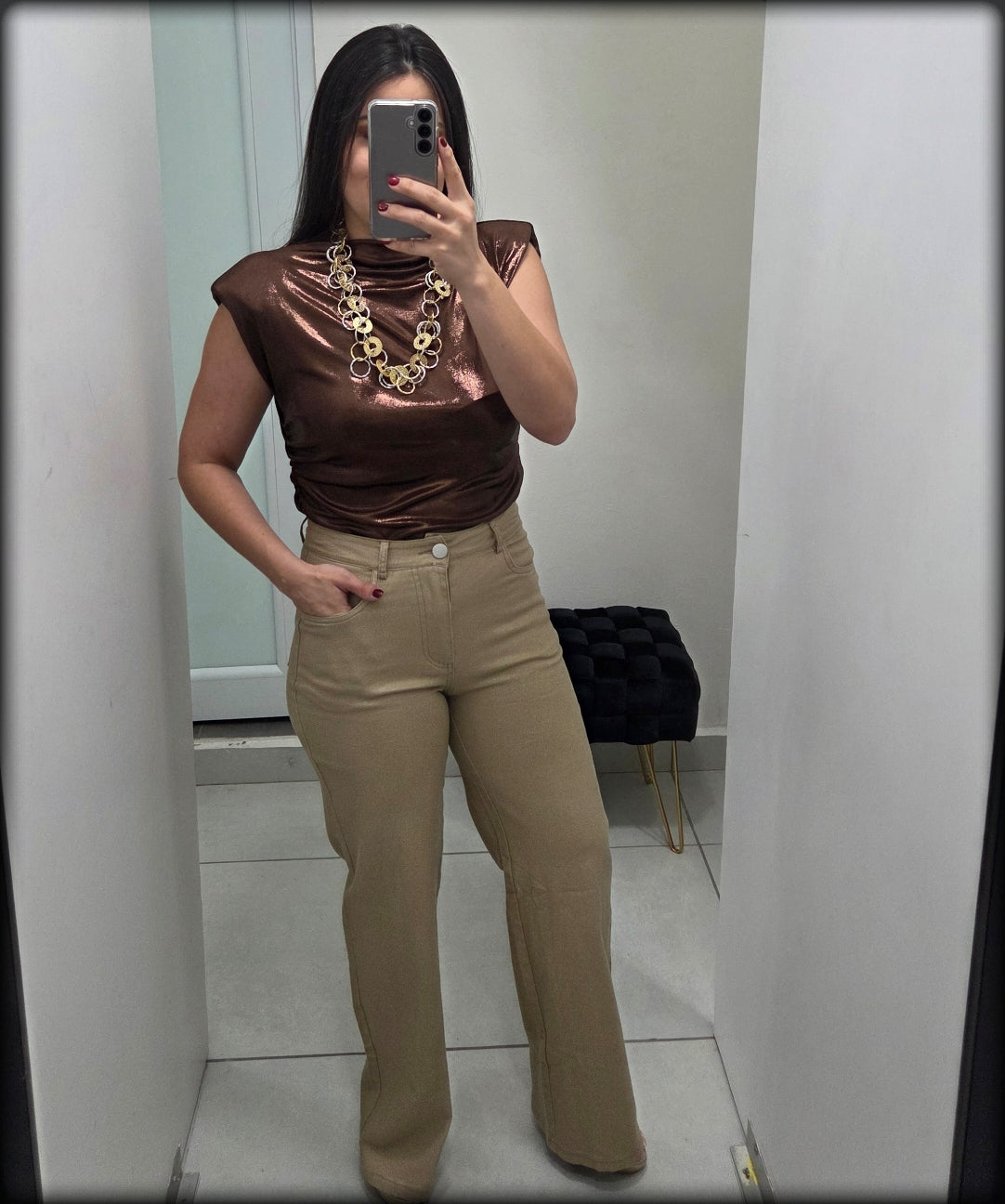 Blusa Made In Italy Laminada