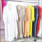 Vestido Largo 100% Lino Onesize Made in Italy