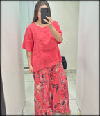 SET PANTALON Y BLUSA 100% LINO MADE IN ITALY