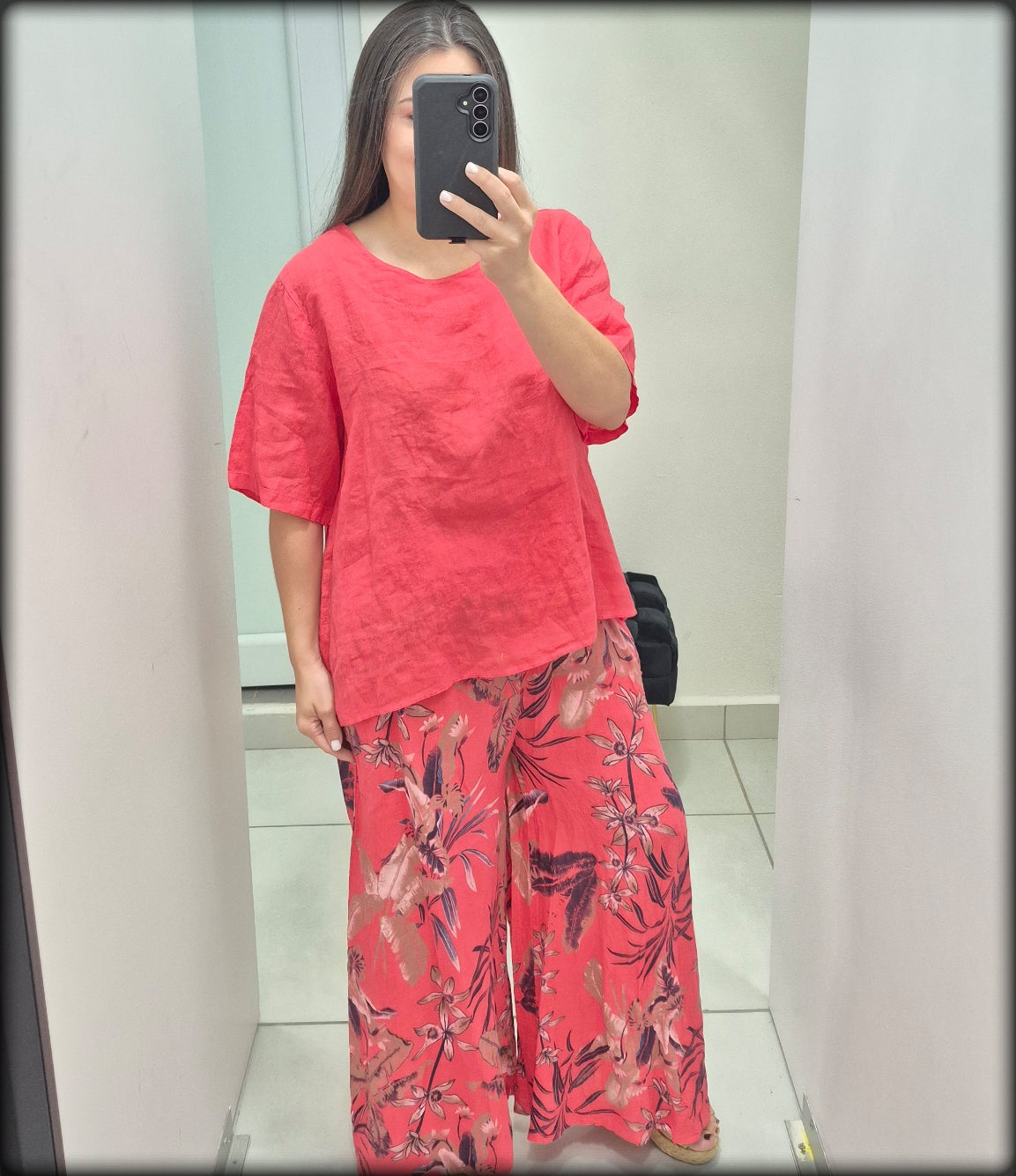 SET PANTALON Y BLUSA 100% LINO MADE IN ITALY