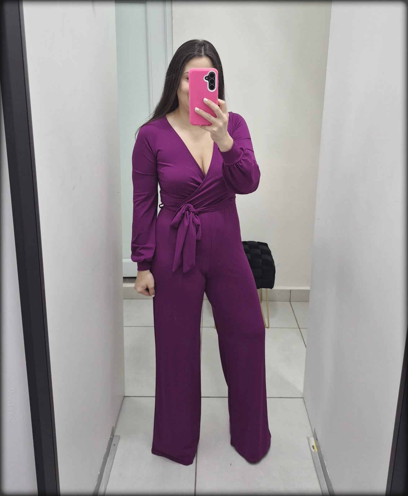 Jumpsuit Manga Larga Magenta
