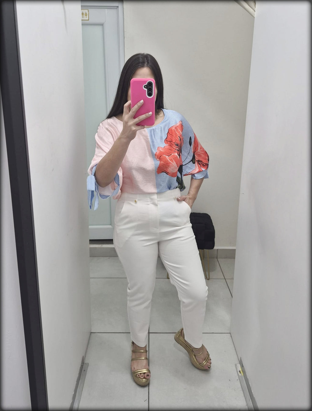 Blusa Manga Corta Made In Italy Estampada