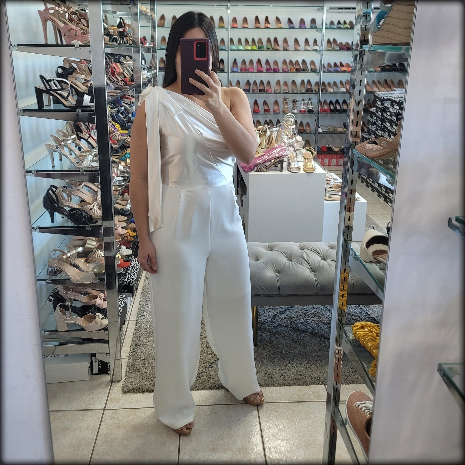 JUMPSUIT ONE SHOULDER BLANCO