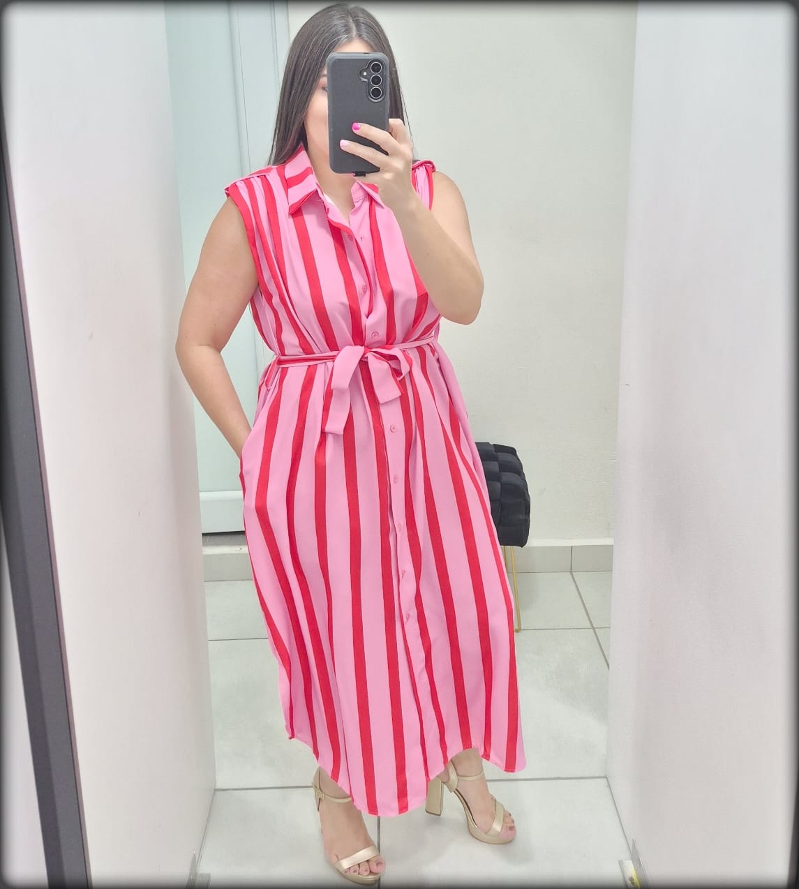Vestido Largo Made In Italy Camisero