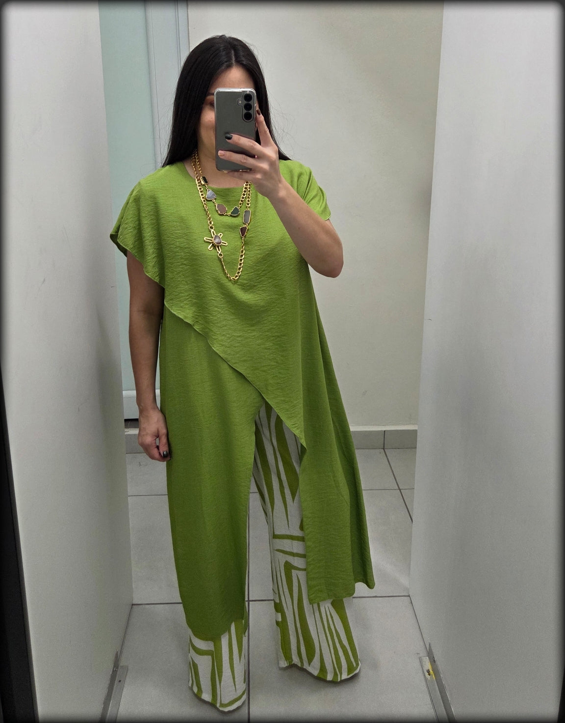 Set Blusa y Pantalón Made In Italy 100% Viscosa