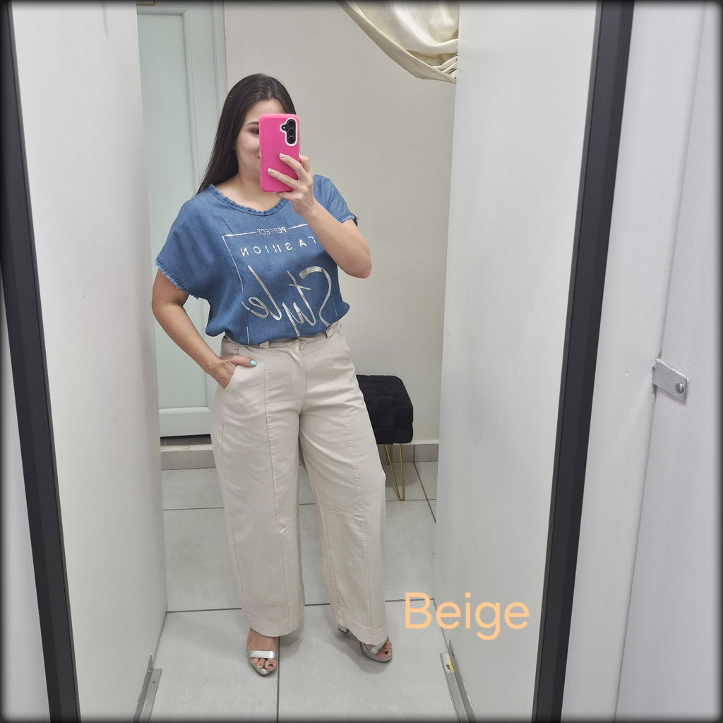 Blusa Maga Corta Made In Italy 100% Lyocell