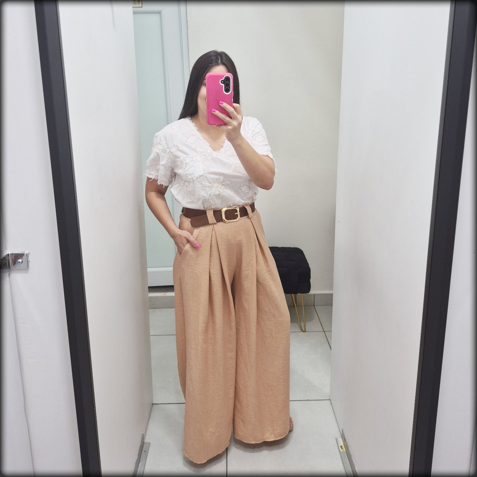 Blusa Bordada Made In Intaly 100% Algodon