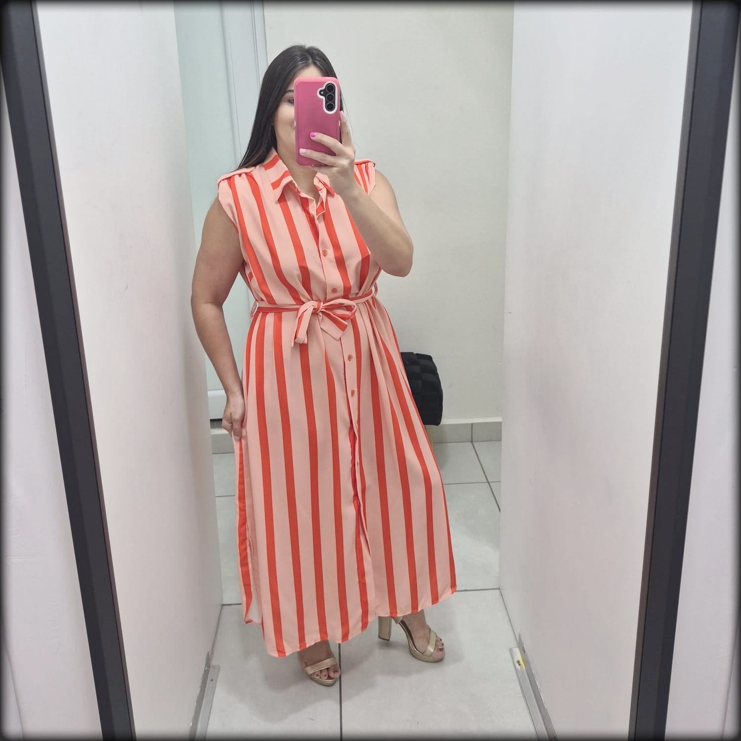 Vestido Largo Made In Italy Camisero