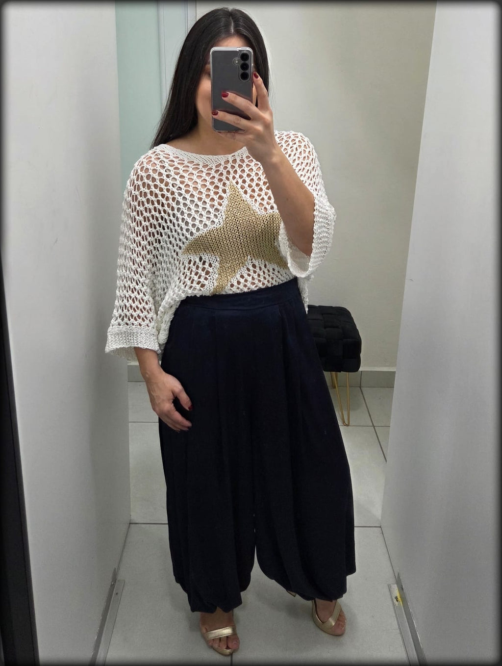 Pantalon largo Made In Italy 100% Viscosa