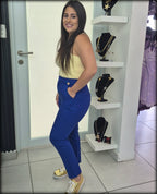 Pantalon Largo Ankle con bolsillos