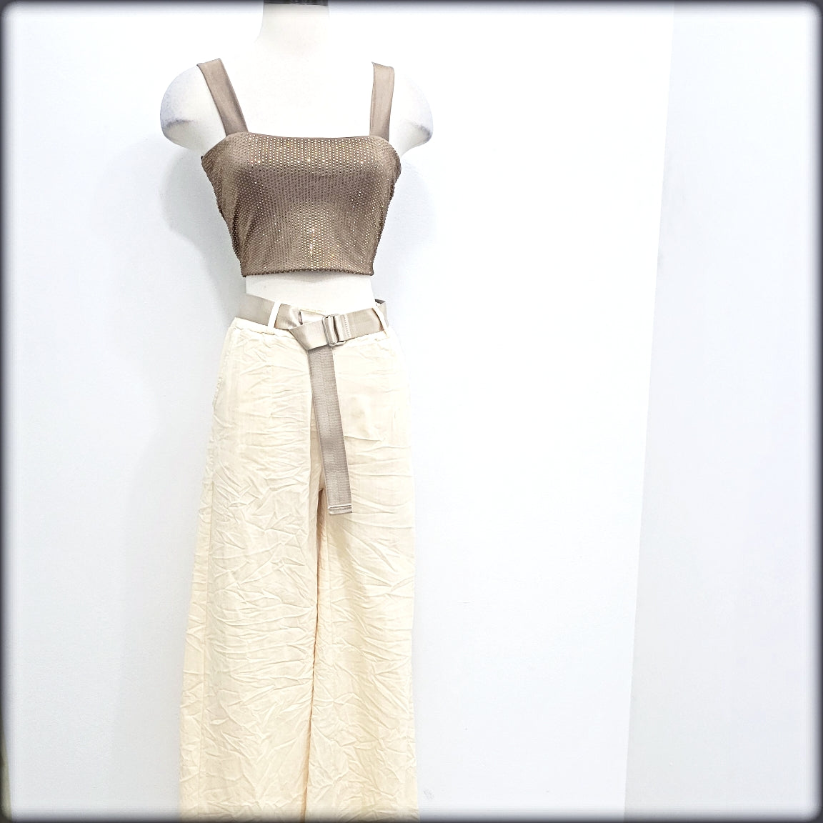 Pantalon Largo made in italy 75% Viscosa 20% Nylon