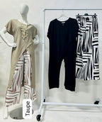 Set Blusa y Pantalón Made In Italy 100% Viscosa