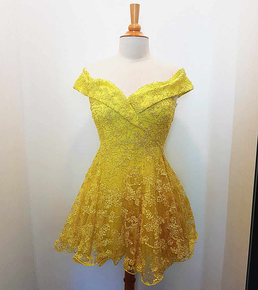 VESTIDO CORTO OFF SHOULDER