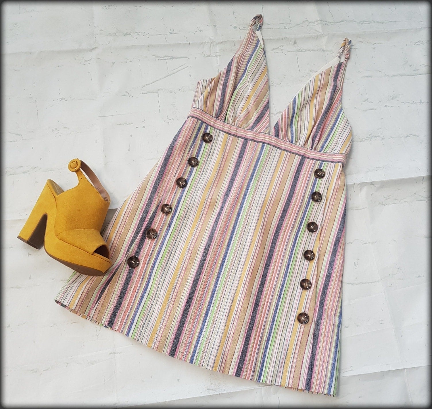 VESTIDO CORTO DE RAYAS CASUAL