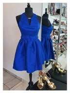 VESTIDO CORTO ESPALDA CRUZADA EN SEDA