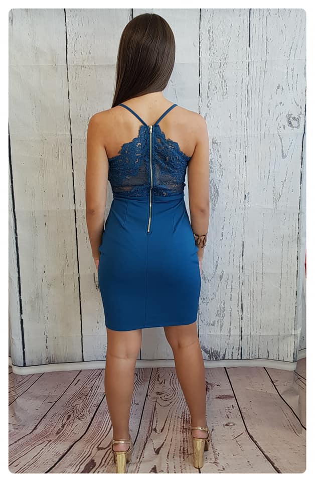 VESTIDO TEAL PEGADO