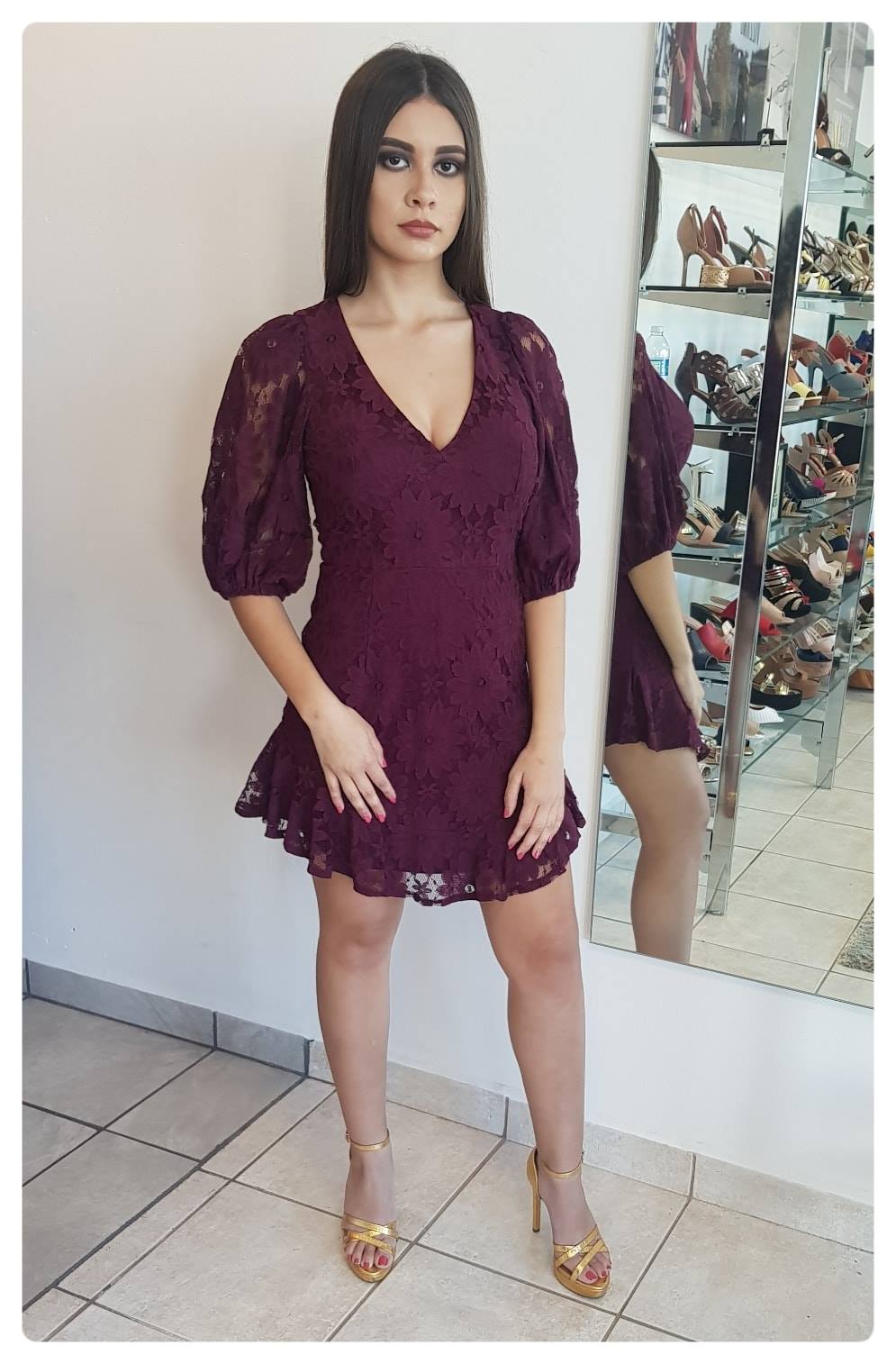 VESTIDO CORTO PLUM
