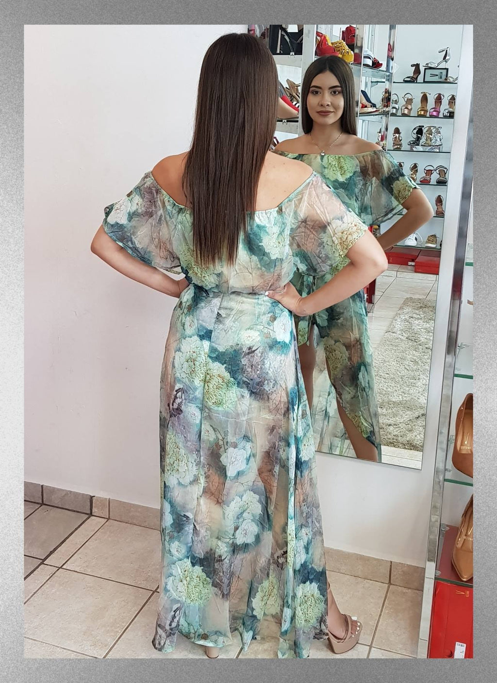 SET DE FALDA Y CROP TOP CHIFON