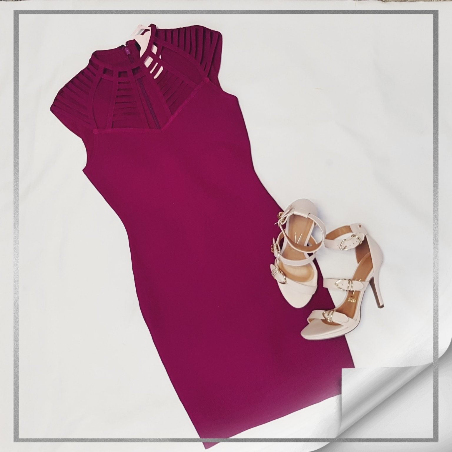 VESTIDO CORTO SPANDEX MAGENTA