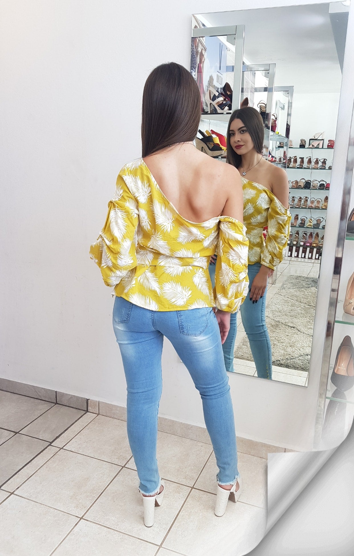 BLUSA MANGA LARGA FRUNCIDA