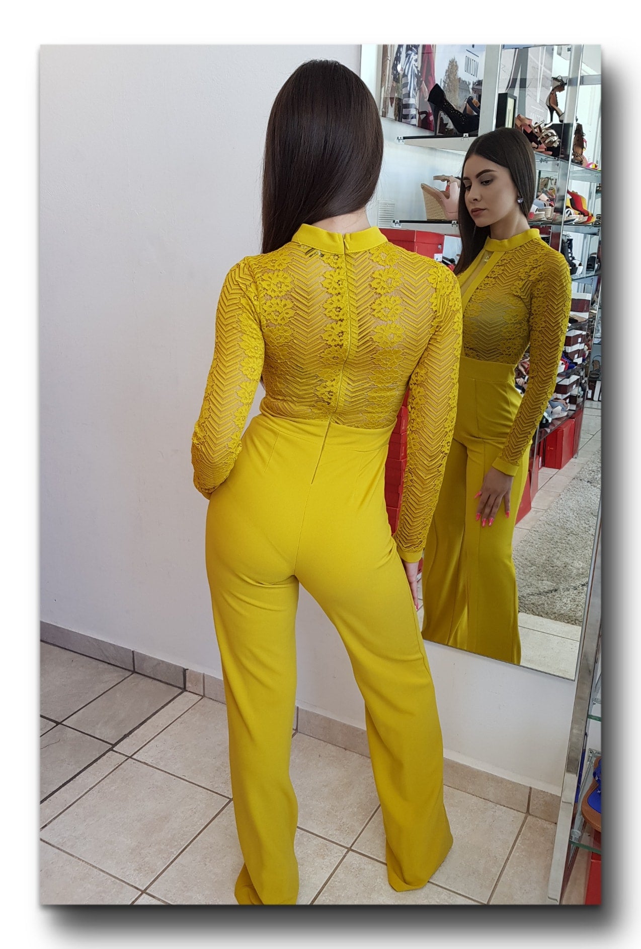 JUMPSUIT ENCAJE MANGA LARGA