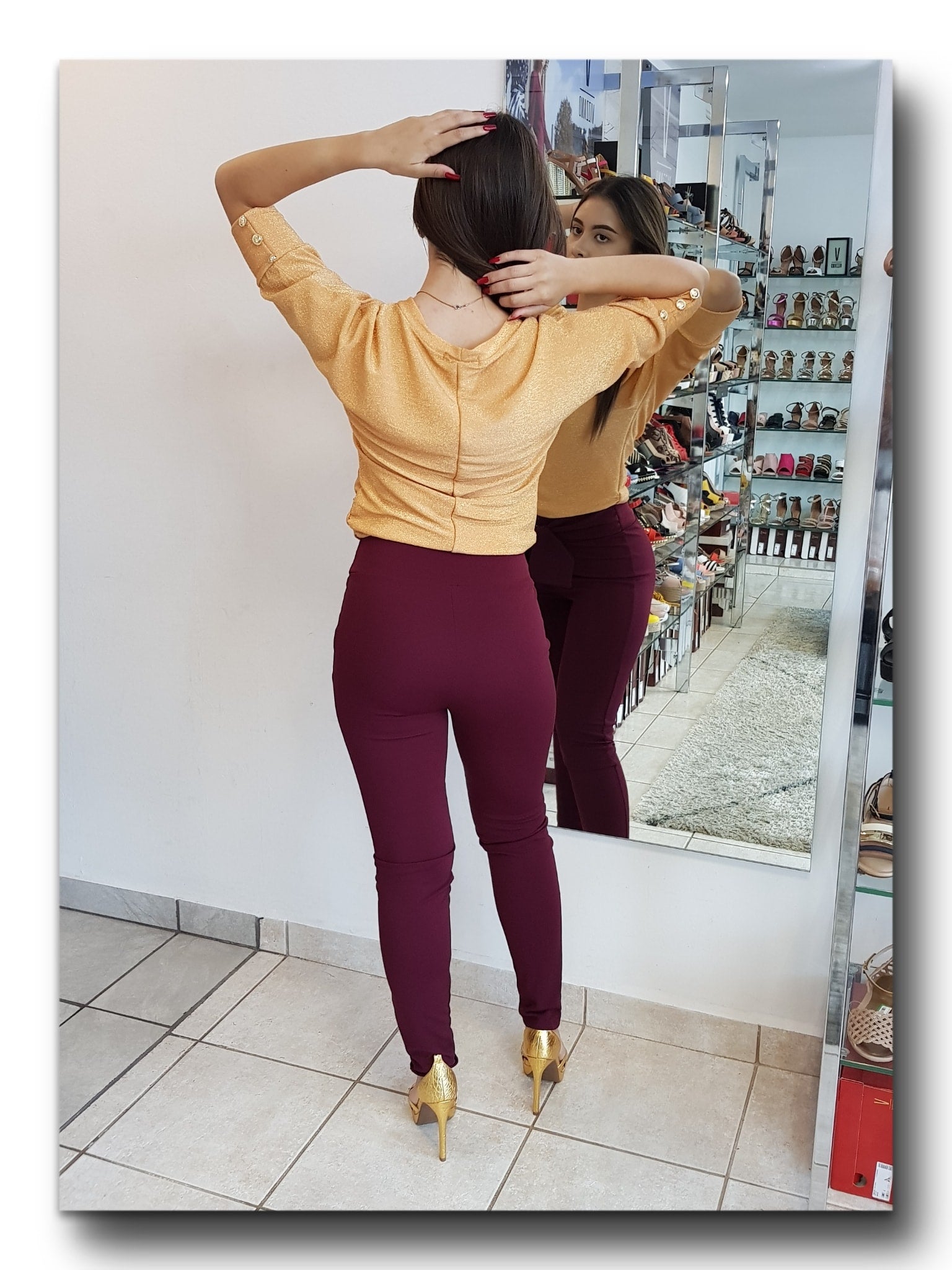 BLUSA MANGA DE BRILLO