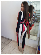 JUMPSUIT DE RAYAS ROJO/CREMA/NEGRO