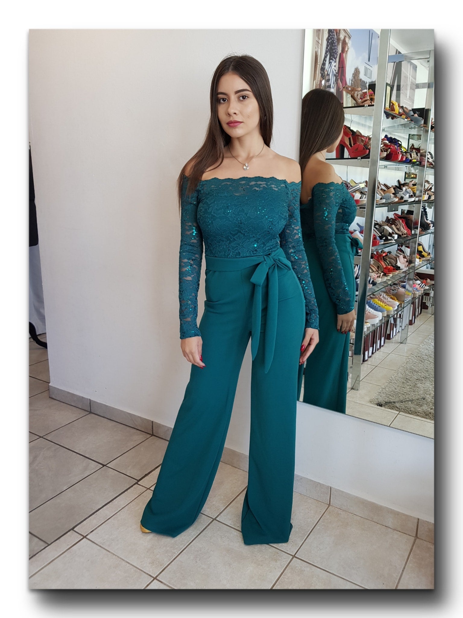 JUMPSUIT OFF SHOULDER MANGA LARGA