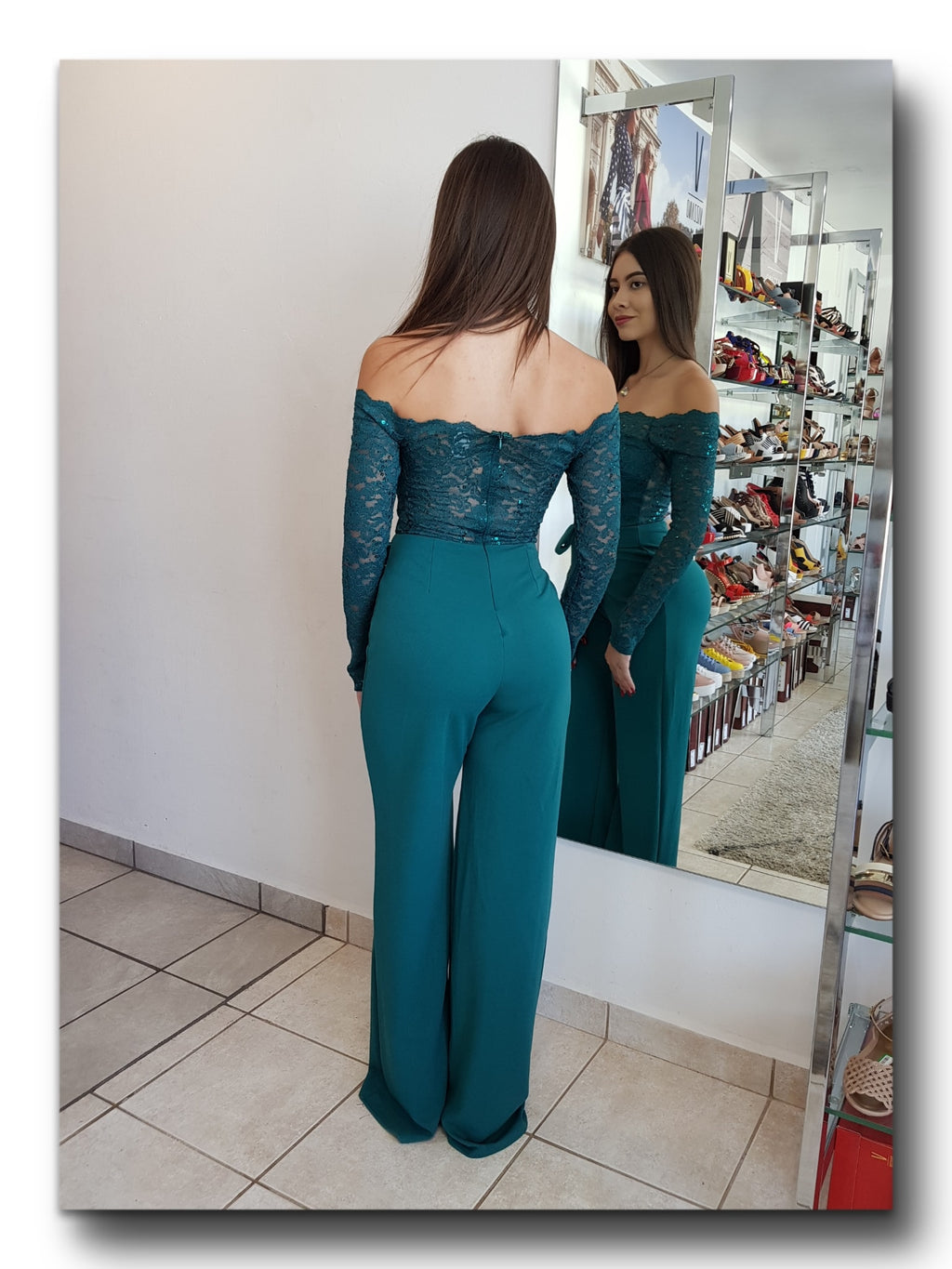 JUMPSUIT OFF SHOULDER MANGA LARGA