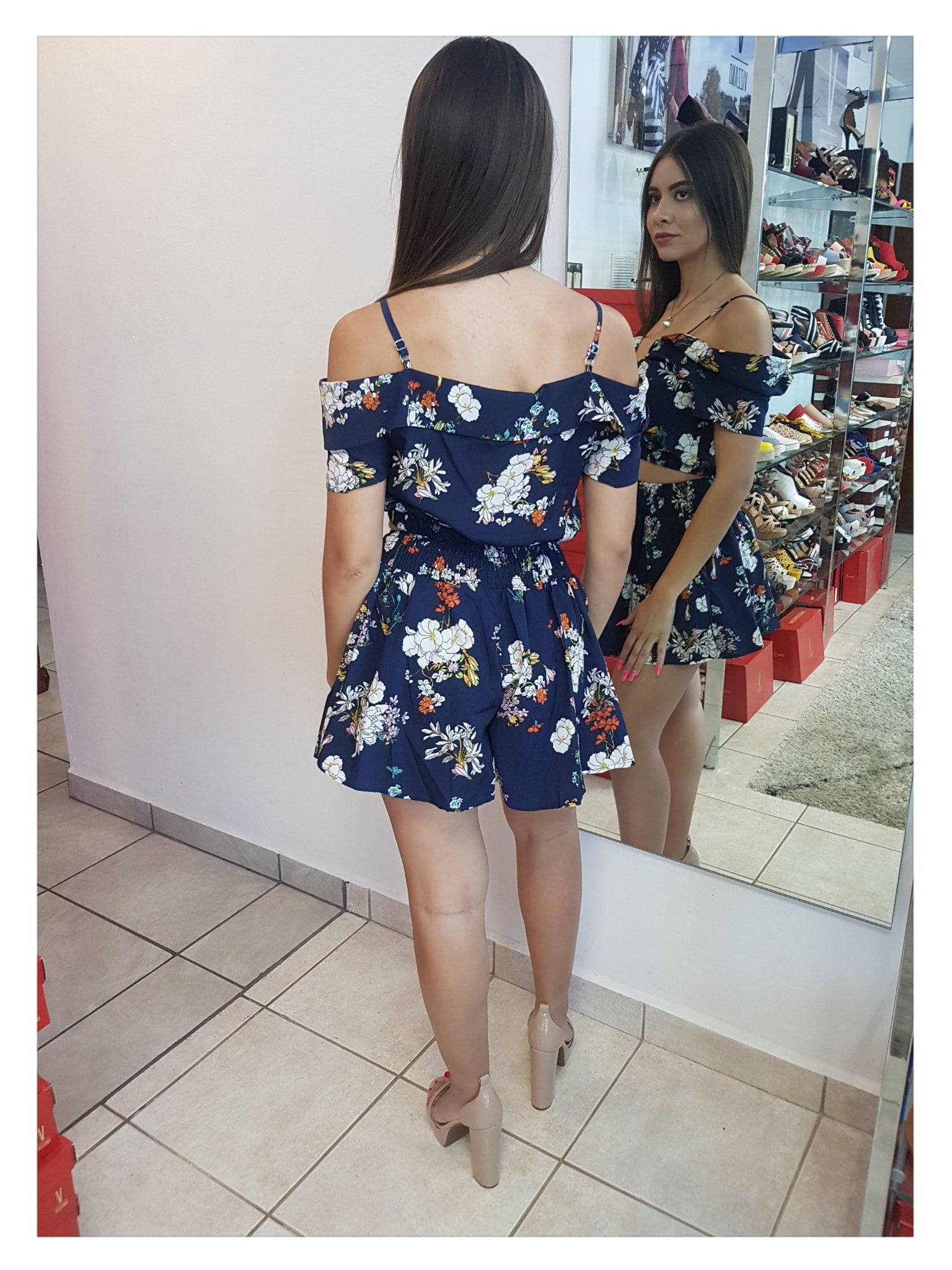SET FLOWER PRINT SHORT PANT