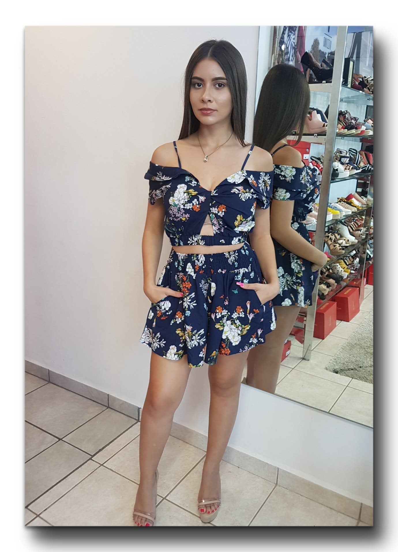 SET FLOWER PRINT SHORT PANT