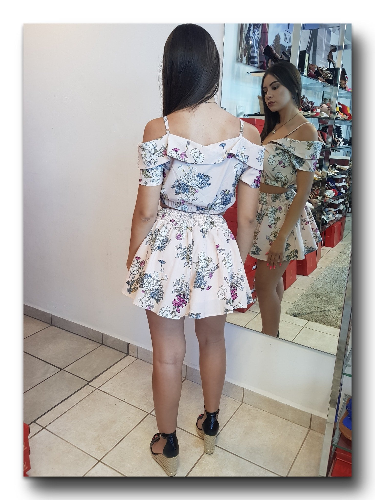 SET FLOWER PRINT SHORT PANT