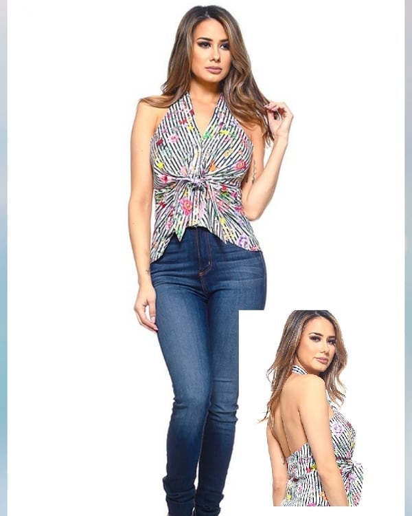 Blusa Halter Estampado Floral