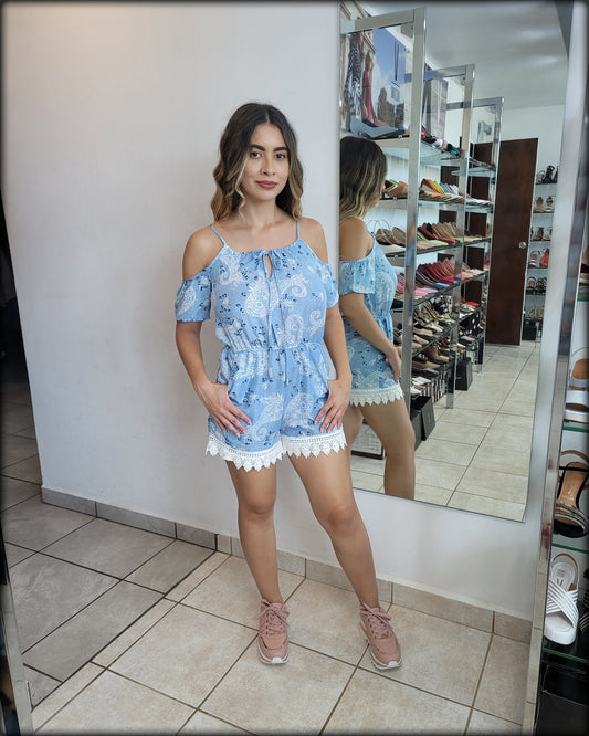 ROMPER AZUL CLARO PRINT